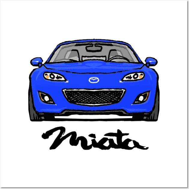 Mazda Mx5 Miata NC2 Blue Wall Art by Woreth